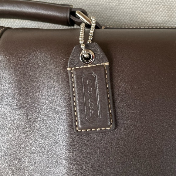 Men’s Coach Dark Brown Brief Case Never Used - Picture 2 of 14